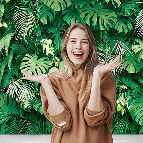 Jungle Palm Wildlife Park Tropical Rainforest Plant Photo Photography Background Outdoor Friends Party Backdrop Family Party Baby Shower Banner 5x3ft - size: 5x3ft