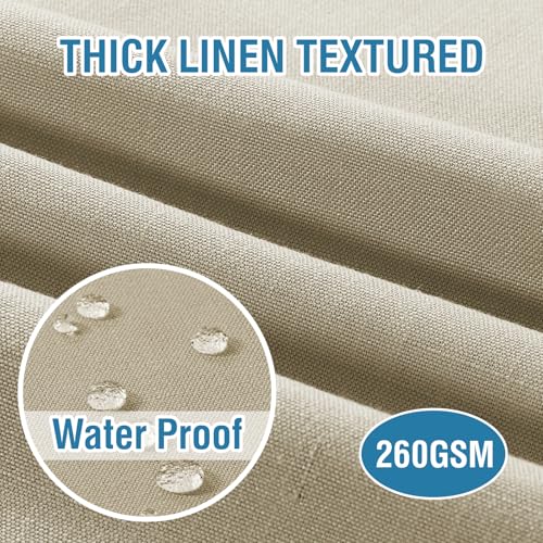 H.VERSAILTEX Cloth Napkins Set of 12 (18" X 18") Linen Textured Dinner Napkins Waterproof Extra Soft Thick Durable Reusable Napkins with Hemmed Edges for Dinners, Weddings and Everyday Use, Taupe - color: Taupe, size: 18" x 18" (Square)