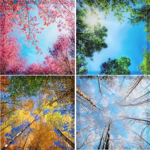 VIHOSE 4 Pack Fluorescent Light Covers Magnetic for Ceiling Lights 2 x 2 ft Office Classroom Light Covers Filters for School Home Hospital Decorations, 4 Styles(Season) - style: Season