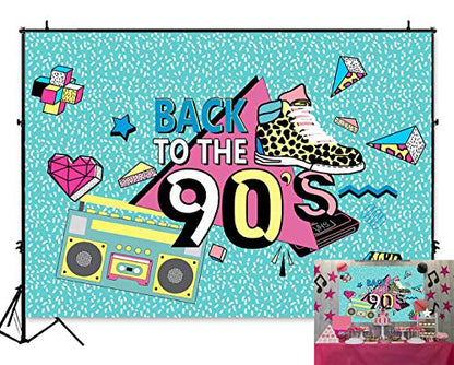 Art Studio 90's Theme Music Party Photography Backdrops Hip-Hop Colorful Graffiti Style Photo Booth Studio Props Let's Glow Party Decor Supplies Retro Radio Fashion Shoes Photo Background Vinyl 5x3ft