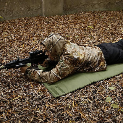 Outdoor Camping Tactical Training Shooting Mat Anti Slip Pad, Waterproof and Moisture-Proof Folding Mat Picnic Blanket Portable with Carry Strap - color: Army green