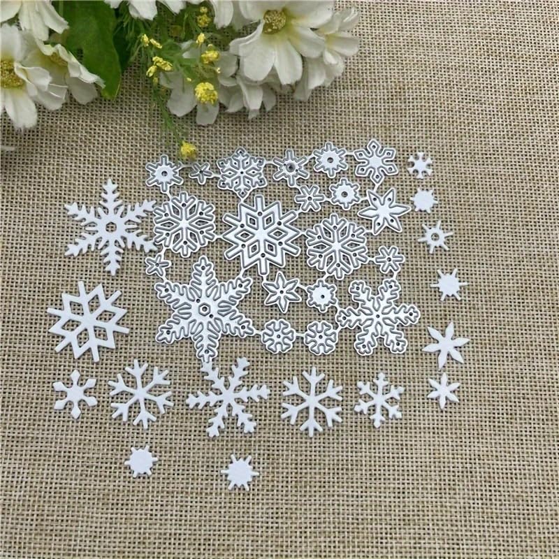 Lapoo Festivals Metal Cutting Die for Scrapbooking - Durable, Cut Stencils for DIY Scrapbook Photo Album Decorative Paper Card, Card Making Supplies, Embossing (Christmas Snowflake 3.5 x 3 in) - style: Christmas Snowflake 3.5 x 3 in