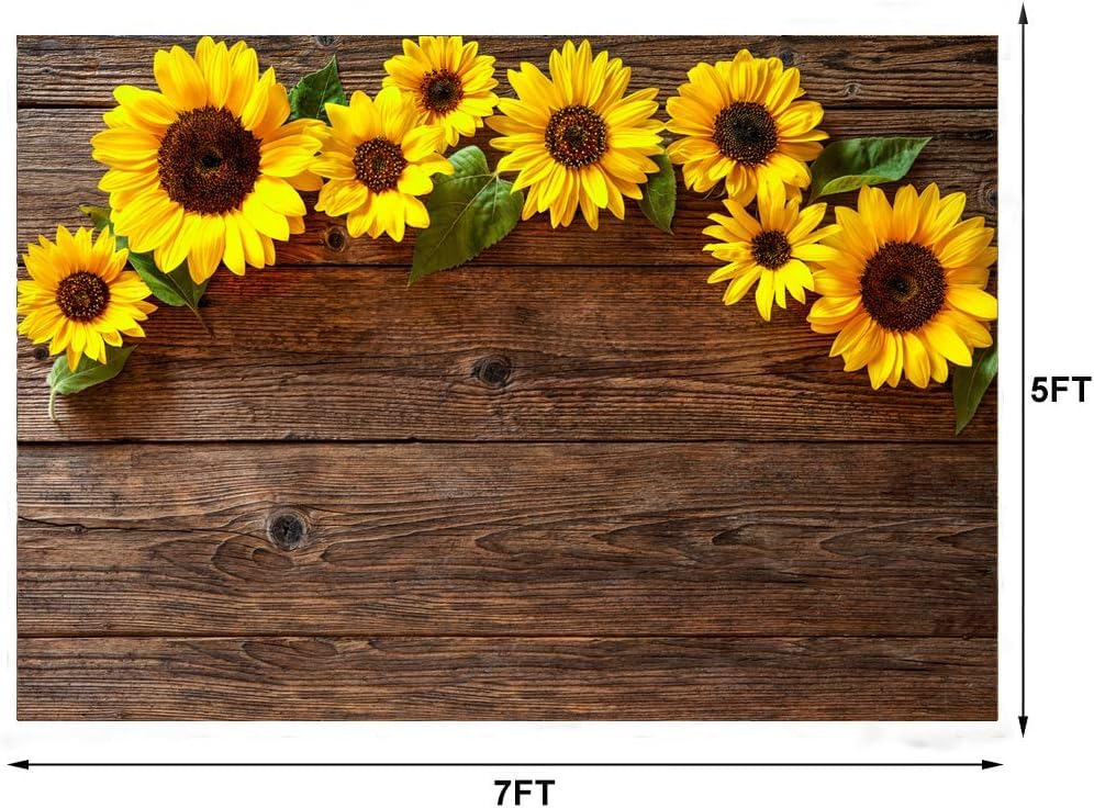7x5FT Sunflower Birthday Party Decorations Sunflowers Flowers Fall Party Decor Backdrop We Appreciate You Banner Baby Shower Party Photo Studio Photo Booth Decoration 051 - size: 7x5ft