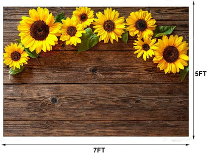 7x5FT Sunflower Birthday Party Decorations Sunflowers Flowers Fall Party Decor Backdrop We Appreciate You Banner Baby Shower Party Photo Studio Photo Booth Decoration 051 - size: 7x5ft
