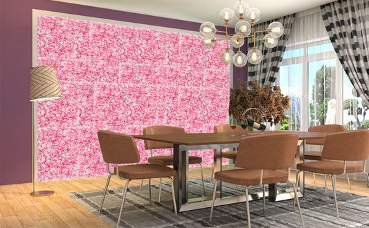 Flower Wall Panel Set, U'Artliens Artificial Wall Flower Backdrop 24x16 Inch 3D Silk Hydrangea Rose Floral Panel for Photo Background Home Party Wedding Backdrop Decoration (2pcs, Pink) - color: Pink, size: 2pcs
