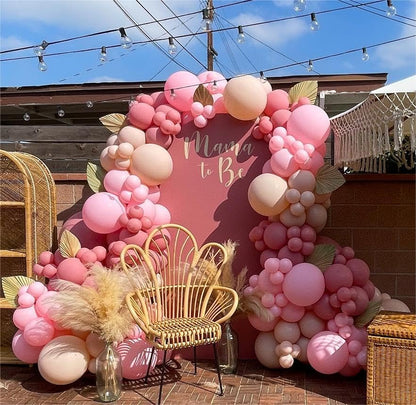 Light Pink Double Stuffed Balloons Different Size 115Pcs 5/10/12/18" Pink Balloon Arch Garland kit for Birthday Baby Shower Valentine's Day Bridal Shower Gender Reveal Wedding Mouse Party - color: Light Pink