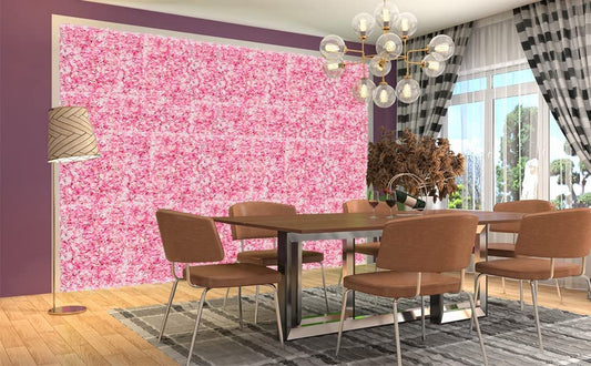 Flower Wall Panel Set, U'Artliens Artificial Wall Flower Backdrop 24x16 Inch 3D Silk Hydrangea Rose Floral Panel for Photo Background Home Party Wedding Backdrop Decoration(12pcs,Pink) - color: Pink, size: 12pcs