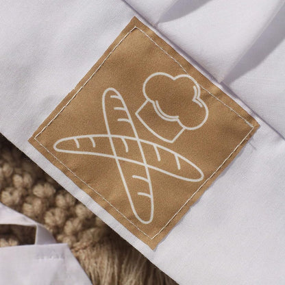 Baby Chef Outfit Apron And Chef Hat Set, Baby Photoshoot Props Boy Newborn Photography Costume Infant Bakery Outfits - color: White