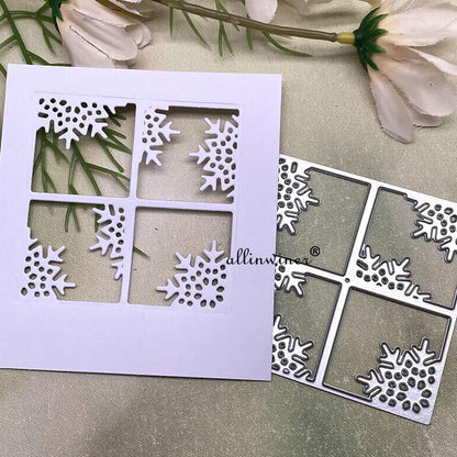 Lapoo Festivals Metal Cutting Die for Scrapbooking - Durable, Cut Stencils for DIY Scrapbook Photo Album Decorative Paper Card, Card Making Supplies, Embossing (Christmas Snowflake Frame 2.6 x 2.6 in) - style: Christmas Snowflake Frame 2.6 x 2.6 in