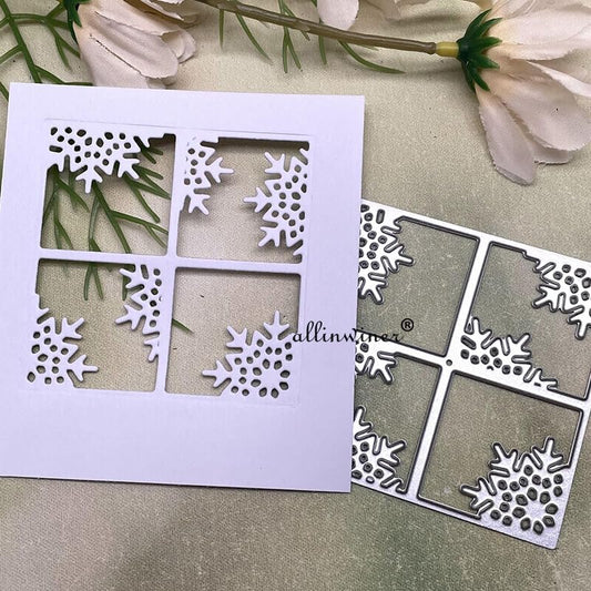 Lapoo Festivals Metal Cutting Die for Scrapbooking - Durable, Cut Stencils for DIY Scrapbook Photo Album Decorative Paper Card, Card Making Supplies, Embossing (Christmas Snowflake Frame 2.6 x 2.6 in) - style: Christmas Snowflake Frame 2.6 x 2.6 in