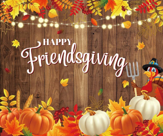 10x8ft Fall Thanksgiving Backdrop for Photography Friendsgiving Photo Backdrop Autumn Harvest Backdrop Pumpkin Turkey Background Decorations Photo Props - color: Thanksgiving-2